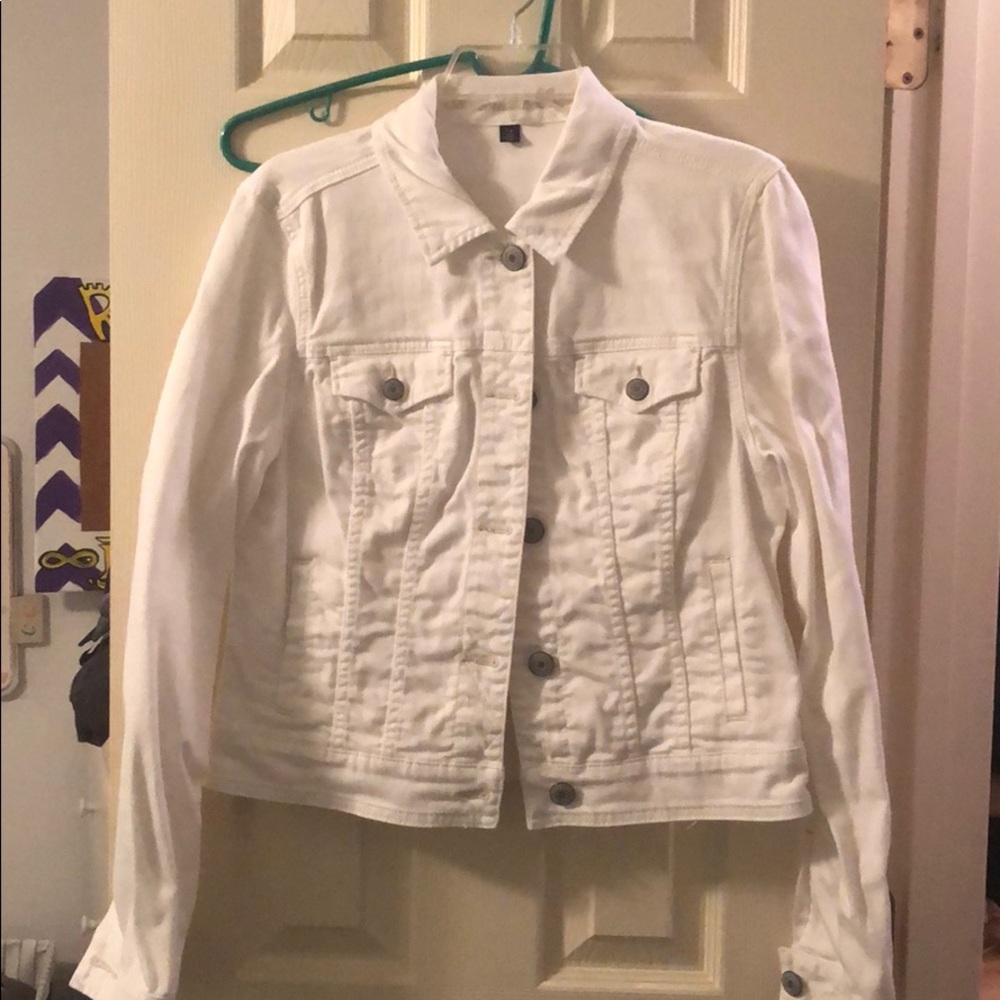 White jean jacket